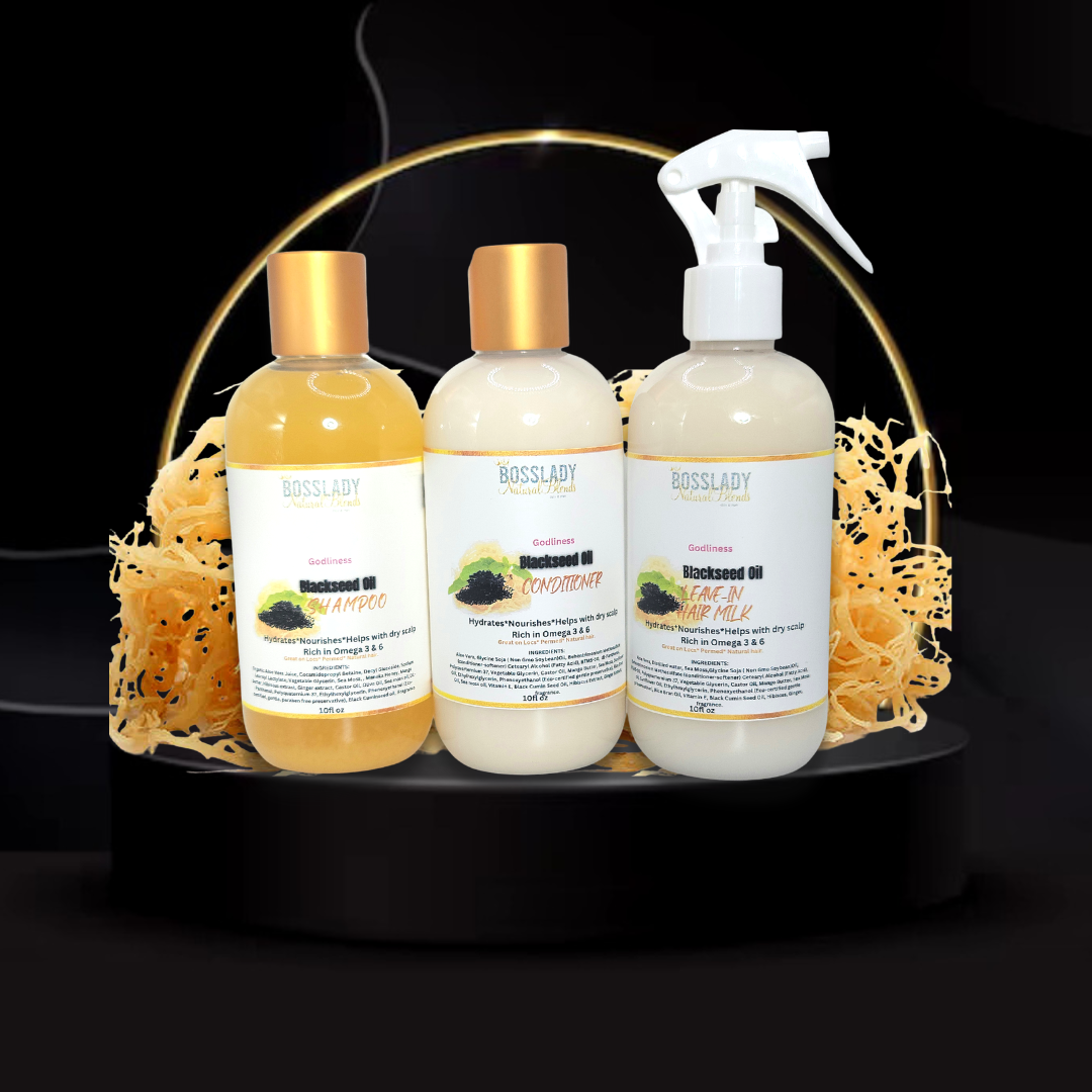 (GODLINESS)-Blackseed Oil Hair Kit